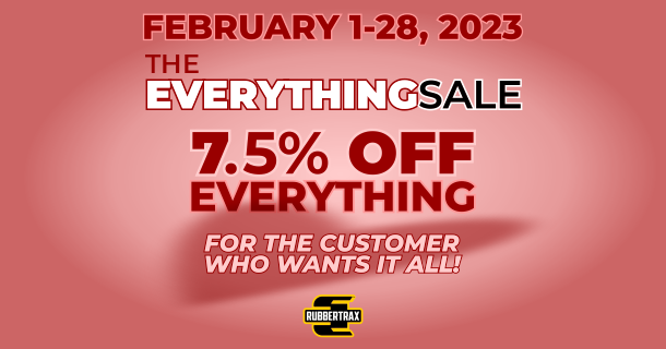 Rubbertrax Everything Sale for February 2023