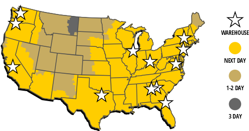 Rubbertrax Shipping Map